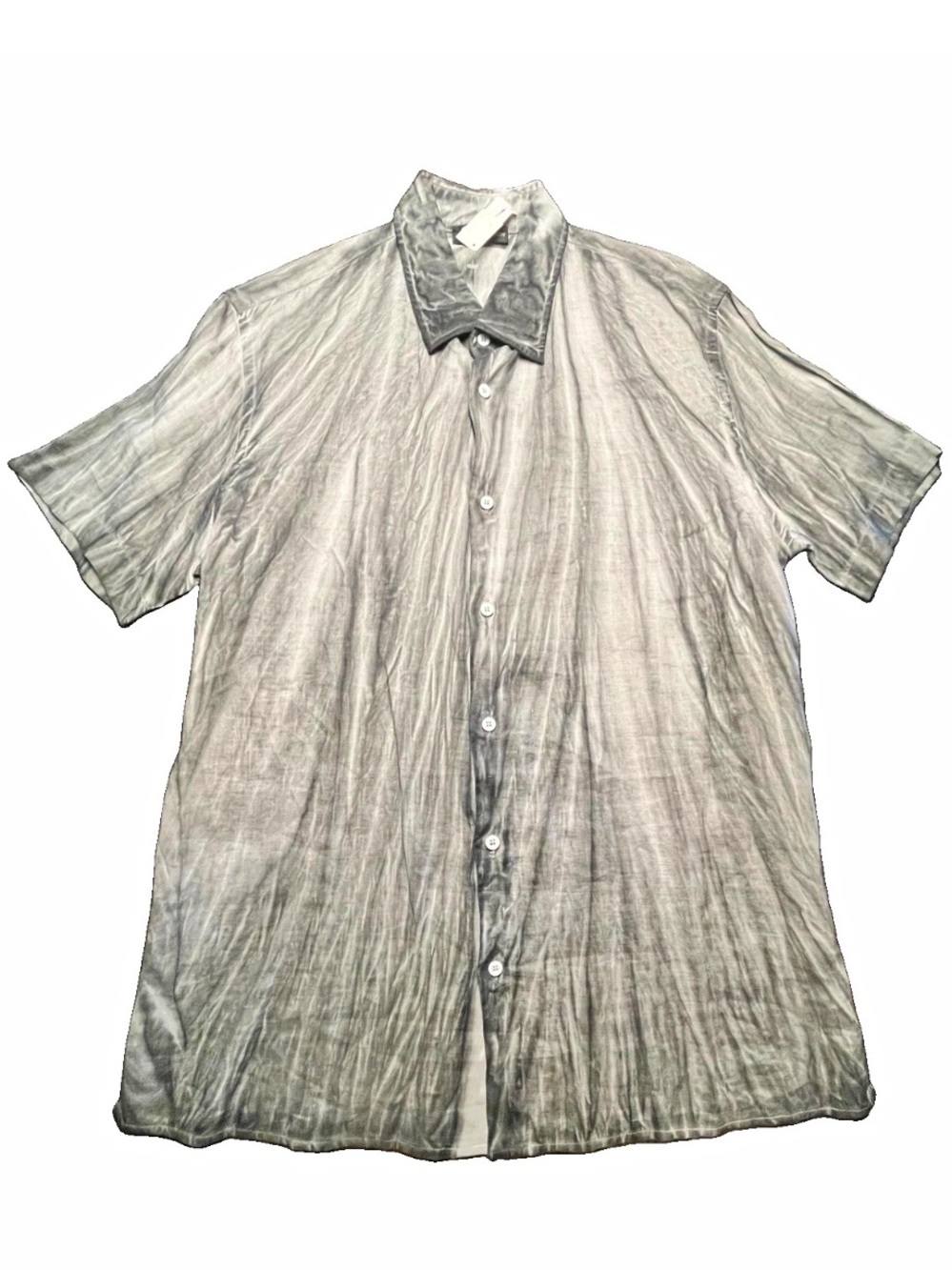 NWT ($160.00) Nanibon Designer Italian Made Flax Button Down Shirt, L